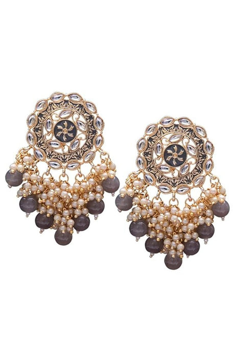 Grey Alloy Earrings