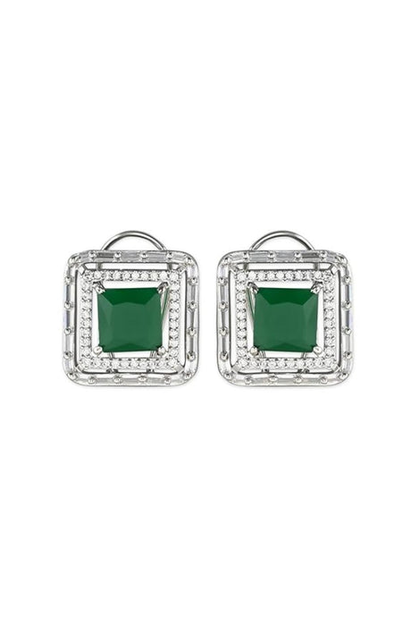 Green Alloy Earrings