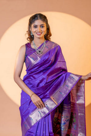 Royal Blue Woven Art Silk Saree (Eth_SR_11)