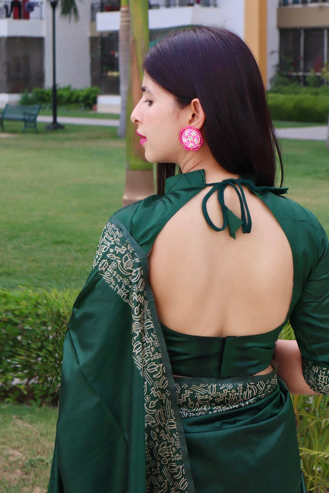 Green Woven Art Silk Saree (Eth_SR_20)