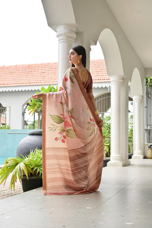 Multi Color Floral Printed Art Silk Saree (Eth_SR_238)