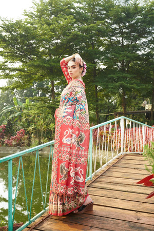 Multi Color Printed Art Silk Saree (Eth_SR_275)