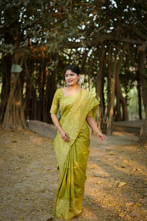 Green Woven Art Silk Saree (Eth_SR_56)