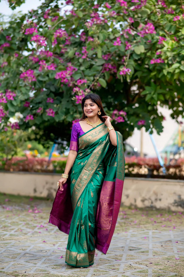 Green Woven Art Silk Saree (Eth_SR_84)