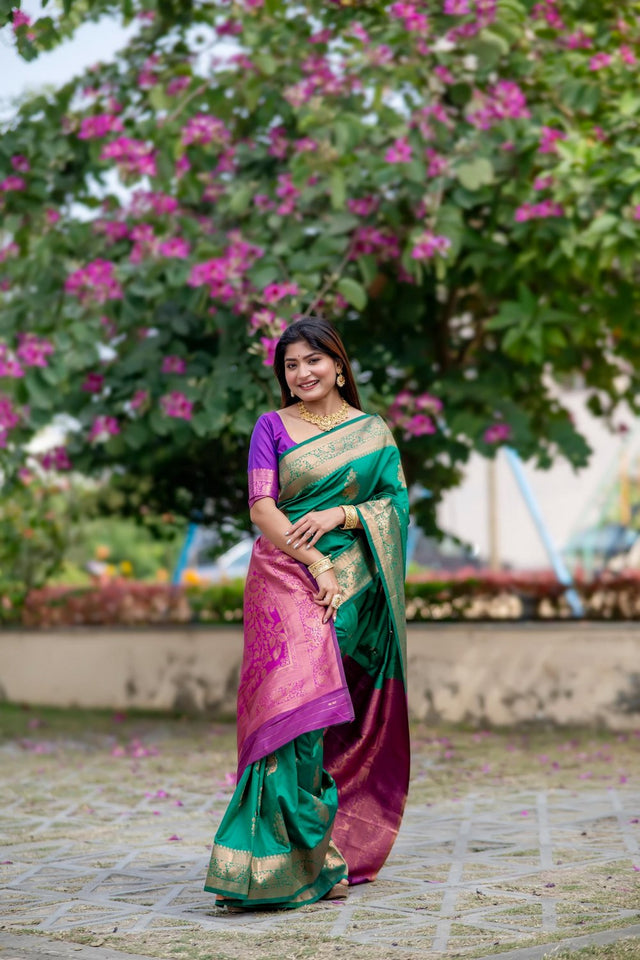 Green Woven Art Silk Saree (Eth_SR_84)