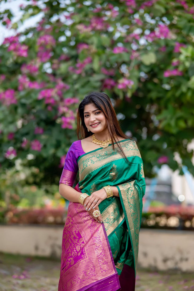 Green Woven Art Silk Saree (Eth_SR_84)