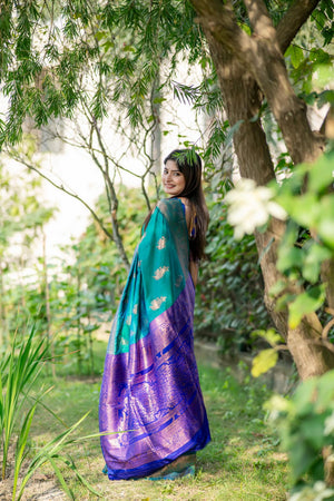 Green Woven Art Silk Saree (Eth_SR_86)
