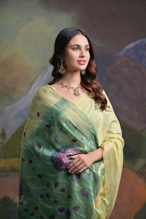 Yellow Woven Art Silk Saree (Eth_SR_132)