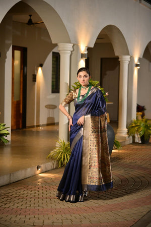 Blue Woven Art Silk Saree (Eth_SR_167)