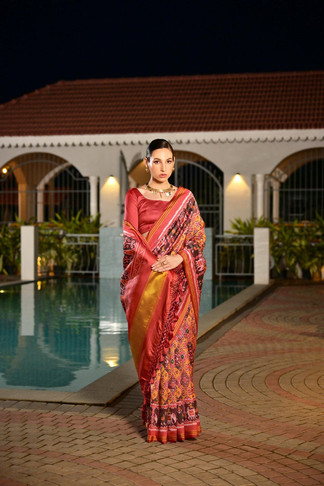 Multi Color Printed Art Silk Saree (Eth_SR_170)