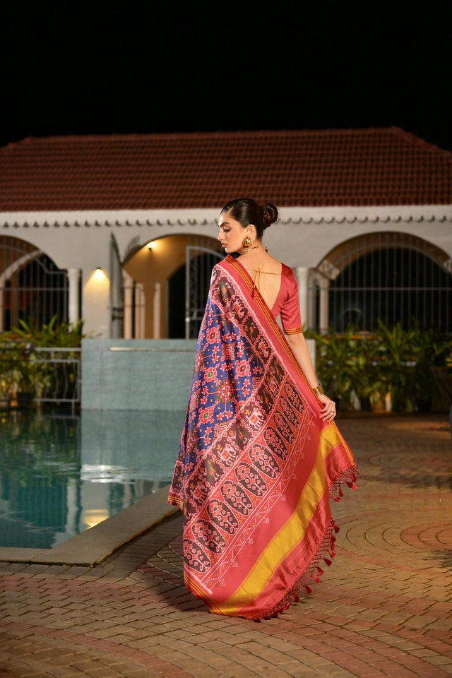 Multi Color Printed Art Silk Saree (Eth_SR_173)