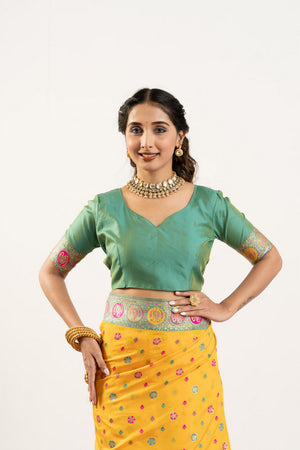 Yellow Woven Art Silk Saree (Eth_SR_200)