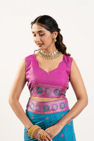 Blue Woven Art Silk Saree (Eth_SR_202)