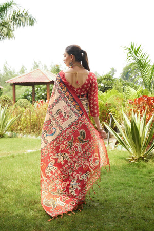 Multi Color Printed Art Silk Saree (Eth_SR_274)