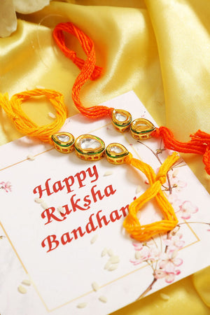 Kundan Handmade Rakhi- Set Of 2
