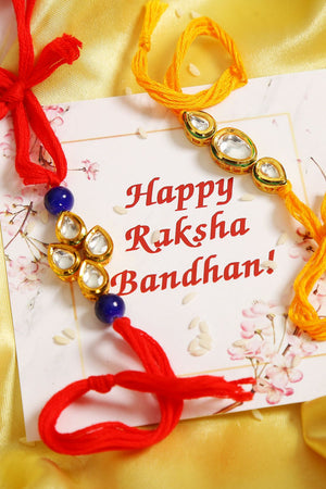 Kundan Handmade Rakhi- Set Of 2
