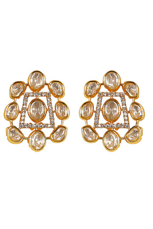 Multi-Color Brass Necklace And Earring Set