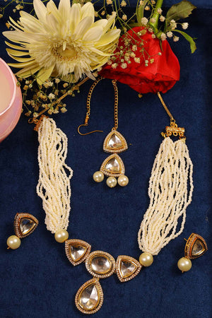 Multi-Color Brass Necklace Set