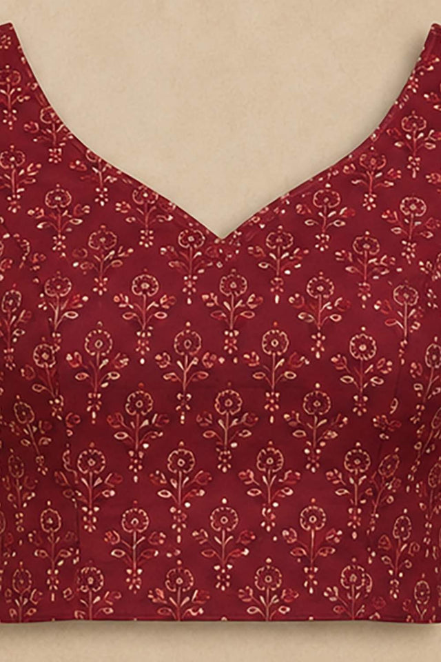 Navy Blue Kalamkari Floral Printed Chanderi Cotton Ready To Wear Saree (HT1901)