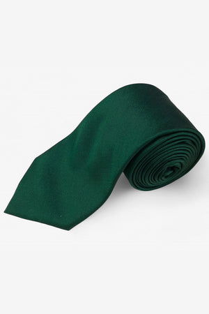 Green Plain Silk Green Tie