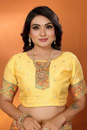 Beige Meenakari Woven Silk Saree (JK13002)