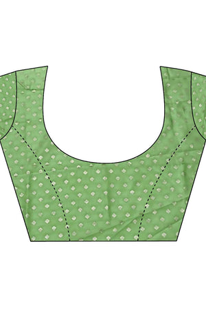 Light Green Meenakari Woven Silk Saree (JK13014)