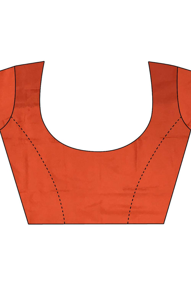 Orange Kanjivaram Zari Woven Banarasi Silk Saree (JK13101)