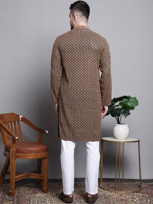 Sequin Embroidered Pure Cotton Kurta With Pajamas