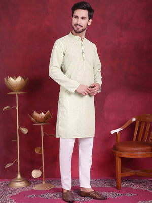 Chikankari Embroidered Kurta With Pajama