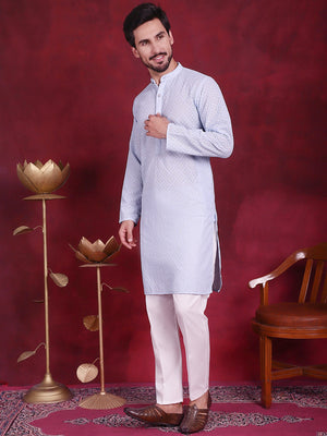 Chikankari Embroidered Kurta With Pajama