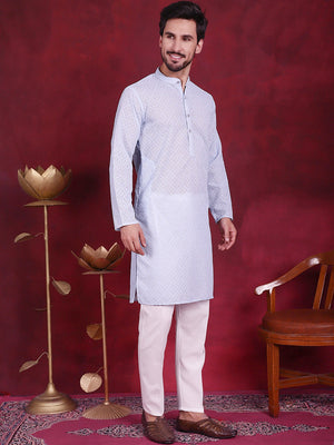 Chikankari Embroidered Kurta With Pajama