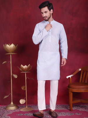 Chikankari Embroidered Kurta With Pajama