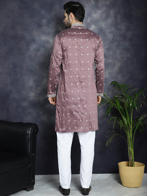Men's Sequins Embroidered Kurta Pajama Set
