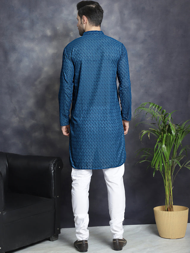 Chikankari Pure Cotton Kurta With Churidar