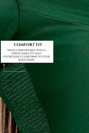 Green Solid Silk V Neck Blouse