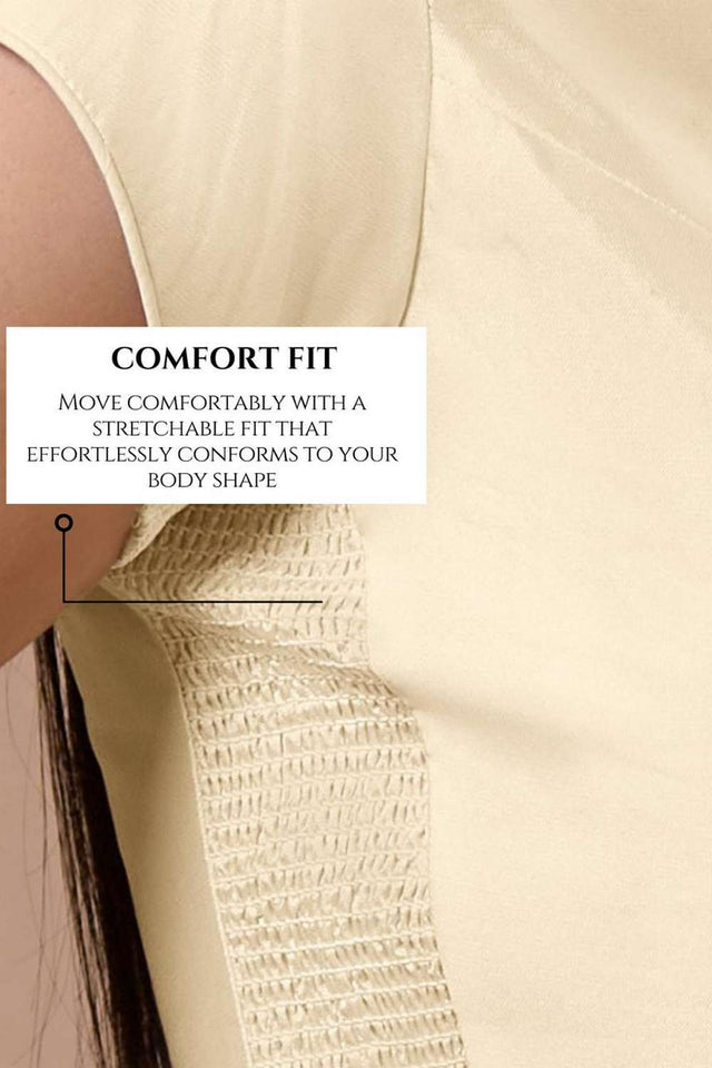 White Solid Silk Collar Neck Blouse