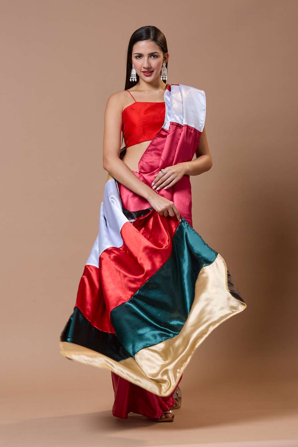 strapless open back dress Buy Red Solid Silk Square Neck Blouse Online