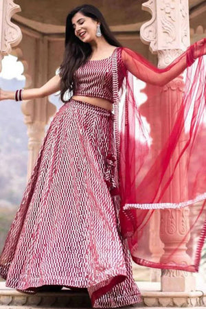 Pink Sequin Net Lehenga