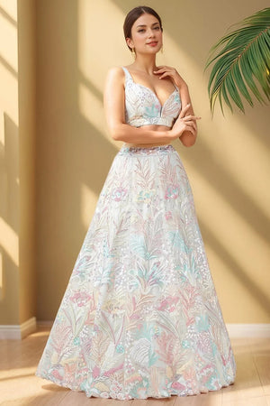 Off White Floral Embroidered Net Lehenga