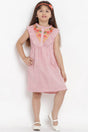 Girl's Pink Stripe Cotton Dress