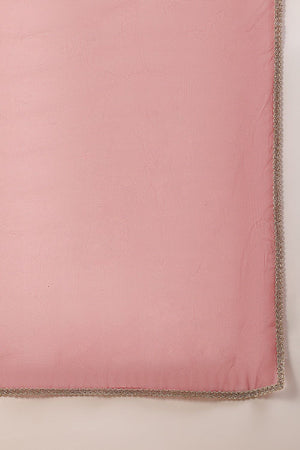 Maroon Silk Blend Solid Woven Design Flared Empire Anarkali Suit Set