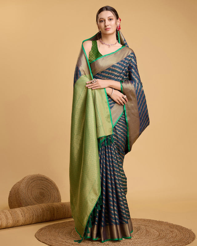 Green Silk Woven Saree