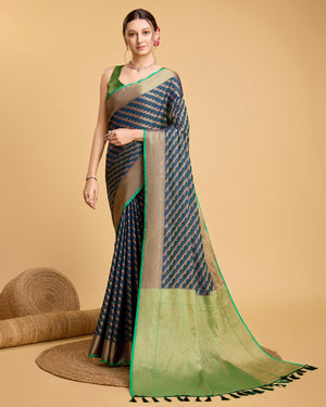 Green Silk Woven Saree