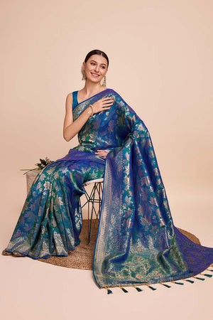Green Pure Silk Zari  Saree (N2ZSATIPANJARI01)