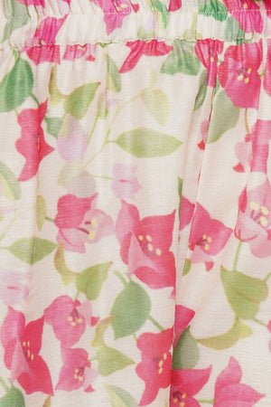 Girl's Multi-Color Floral Printed Silk Kurta Set