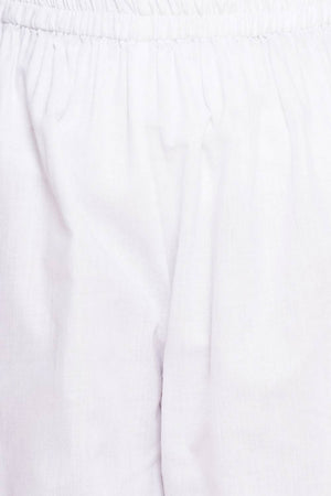 Girl's Black Ethnic Motifs Embroidered Cotton Kurta Set