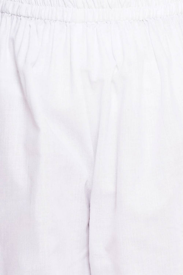 Girl's Black Ethnic Motifs Embroidered Cotton Kurta Set