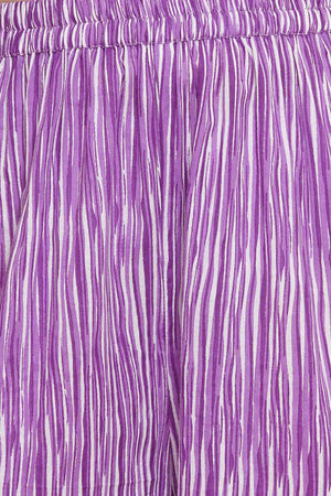 Girl's Violet Printed Cotton Kurta Set