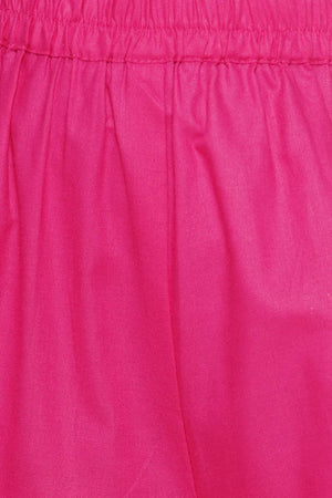 Girl's Blue Floral Printed Cotton Kurta Set