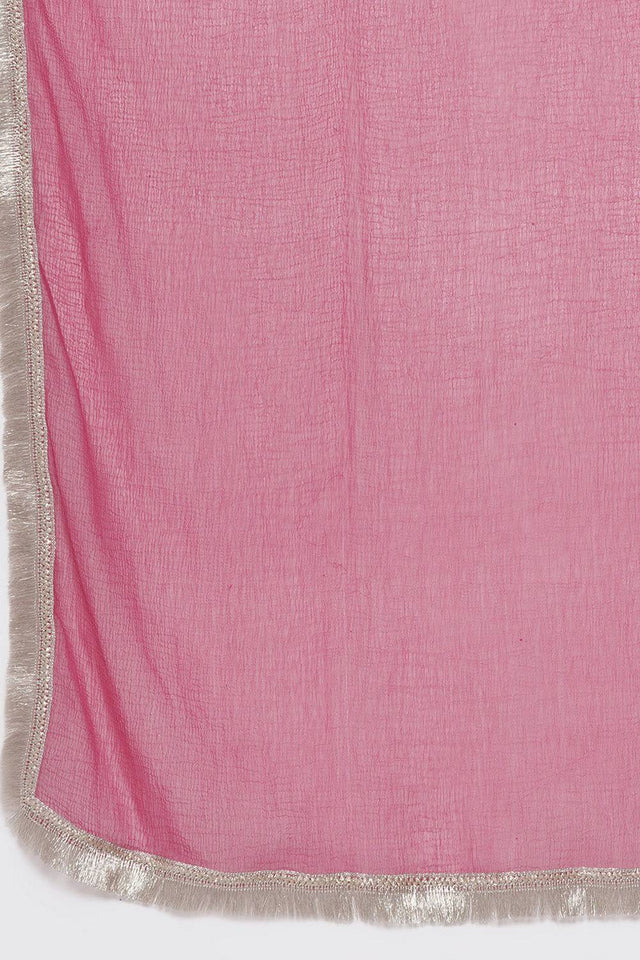 Girl's Peach Floral Printed Cotton Kurta Set